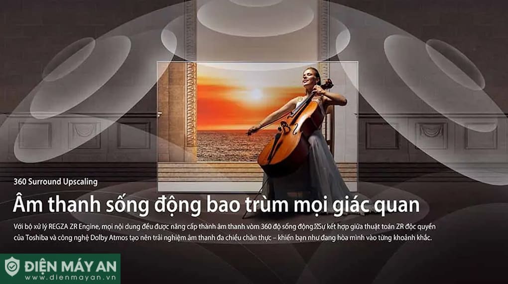 Smart Tivi QLED Toshiba AI 4K 75 inch 75M450RP